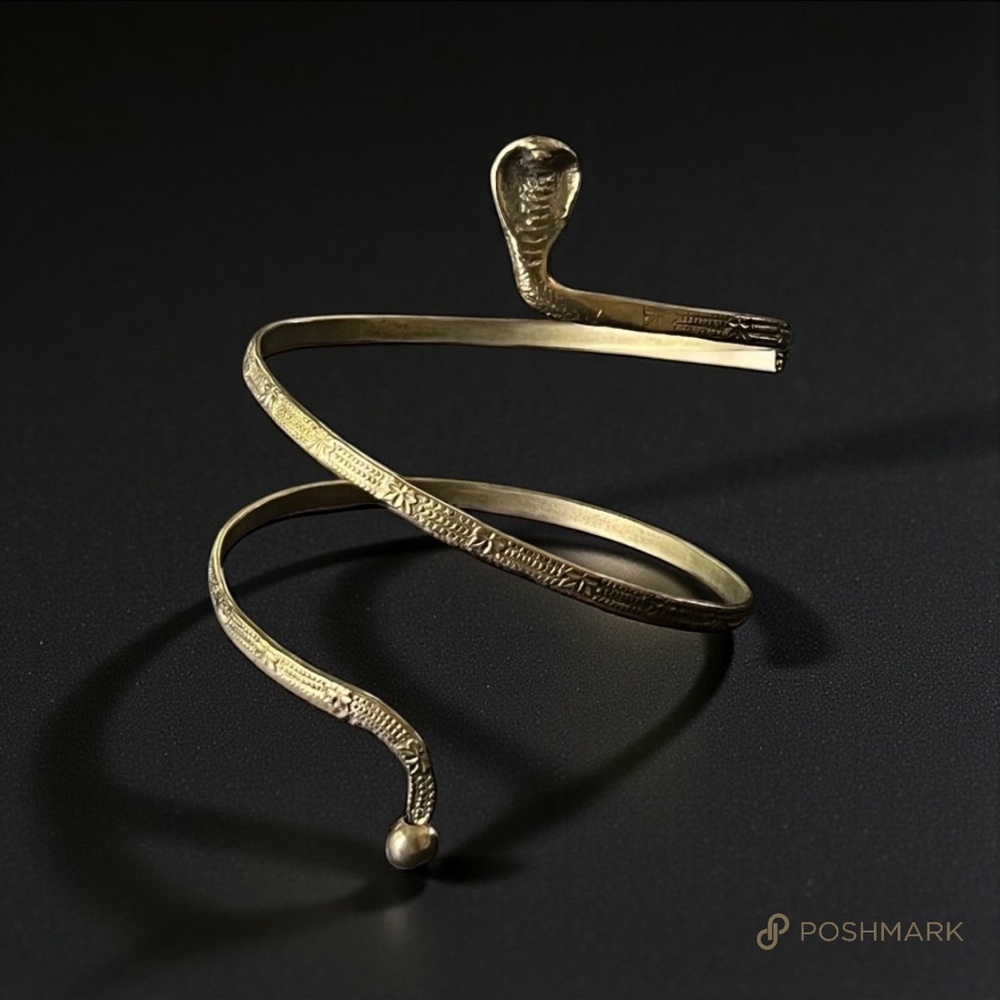 💖 Brass Cobra Upper Arm Cuff 💖